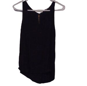 -- Olivia Moon Black Sleeveless Top Zipper In The Back Women's Size Small